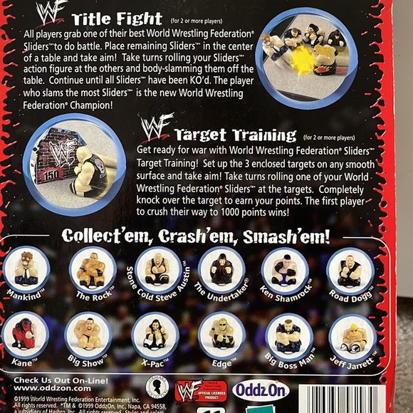 🤼♀️🤼♀️ VINTAGE!! COLLECTIBLES 1999 WWF SLIDERS!!🤼♀️🤼♀️ - Picture 6 of 6